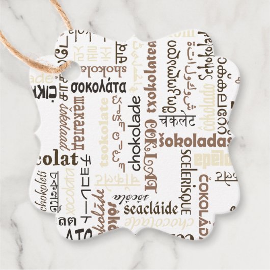 Schokolade Geschenkanhänger (Vorderseite)