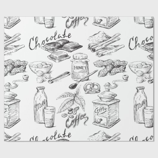 Schokolade Geschenkpapier (Flach)