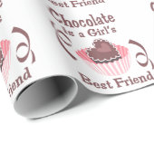 Schokolade Geschenkpapier (Rolleneckpunkt)