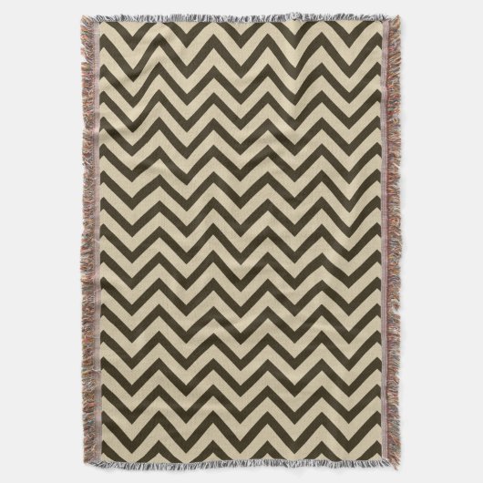 Schokolade Gewürzmoods Chevrons Decke (Vorderseite Vertikal)