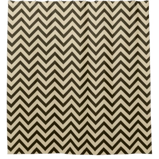 Schokolade Gewürzmoods Chevrons Duschvorhang (Vorderseite)