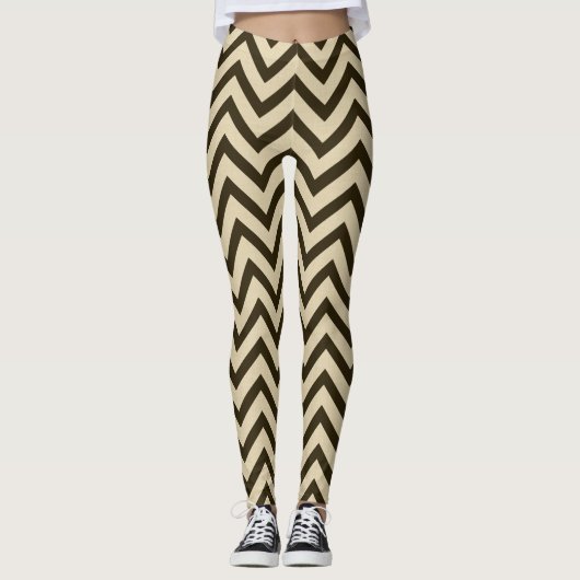 Schokolade Gewürzmoods Chevrons Leggings (Vorderseite)