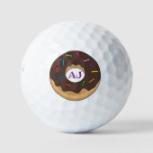Schokolade Glasierte Donut mit Sprinklen Golfball (Vorderseite)