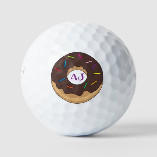 Schokolade Glasierte Donut mit Sprinklen Golfball (Vorderseite)