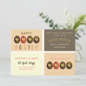 Schokolade Gold Bronze Osterfeier Jagen Einladung (Stehend Vorderseite)