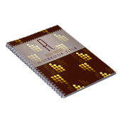 Schokolade Gold Lights Trendy Modernes Notebook Notizblock (Rechte Seite)
