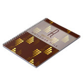 Schokolade Gold Lights Trendy Modernes Notebook Notizblock (Linke Seite)