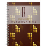 Schokolade Gold Lights Trendy Modernes Notebook Notizblock (Vorderseite)