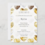 Schokolade Gold White Hearts Geburtstag Einladung