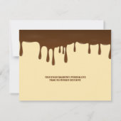 Schokolade Golden Ticket Bar Bat Mitzvah Vielen Da Dankeskarte (Rückseite)