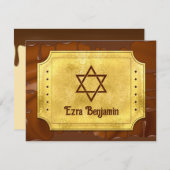 Schokolade Golden Ticket Bar Bat Mitzvah Vielen Da Dankeskarte (Vorne/Hinten)