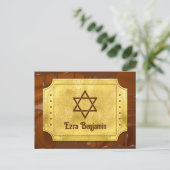 Schokolade Golden Ticket Bar Bat Mitzvah Vielen Da Postkarte (Stehend Vorderseite)