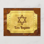 Schokolade Golden Ticket Bar Bat Mitzvah Vielen Da Postkarte (Vorderseite)