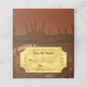 Schokolade Golden Ticket Bar oder Bat Mitzvah Platzkarte (Außenseite Aufgefaltet)