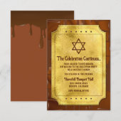 Schokolade Golden Ticket Bat Bar Mitzvah Empfang Begleitkarte (Vorne/Hinten)