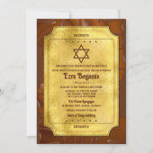 Schokolade Golden Ticket Bat Mitzvah oder Bar Mitz Einladung (Vorderseite)