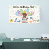Schokolade Goldendoodle Hund Geburtstagsparty Banner (Messeveranstaltung)
