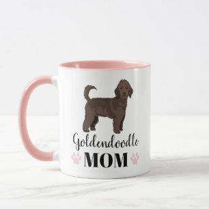 Schokolade Goldendoodle Mama personalisiertes Foto Tasse