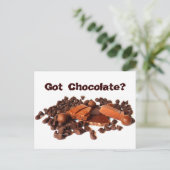 Schokolade got? postkarte (Stehend Vorderseite)