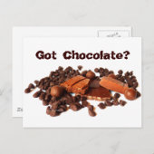 Schokolade got? postkarte (Vorne/Hinten)