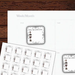 Schokolade Grateful Bullet Journal Stickers