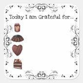 Schokolade Grateful Bullet Journal Stickers (Vorderseite)
