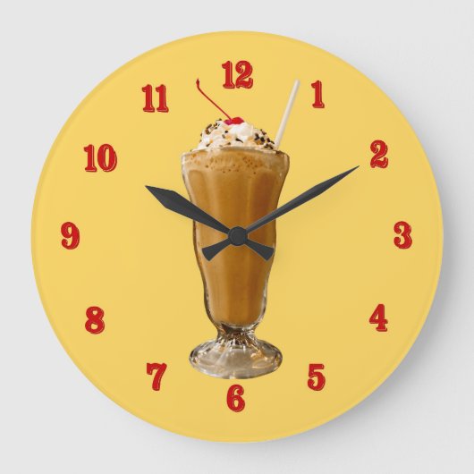 Schokolade Große Wanduhr (Vorderseite)