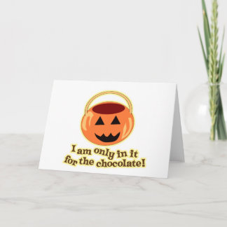 Schokolade Halloween Karte