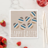 Schokolade Happy Oaster Eggs Earth Tone Blue Brown Serviette (Beispiel)