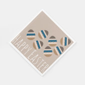 Schokolade Happy Oaster Eggs Earth Tone Blue Brown Serviette (Ecke)