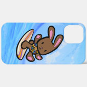 Schokolade Hawaiian Surfing Bunny Lila Case-Mate iPhone Hülle (Hinten (horizontal))