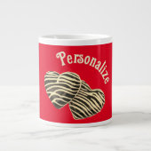 Schokolade Herzerrot niedliche Liebe Jumbo-Tasse (Vorderseite)