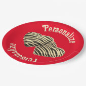 Schokolade Herzerrot niedliche Liebe Pappteller (Schrägansicht)