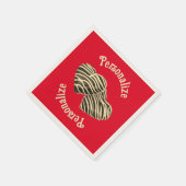 Schokolade Herzerrot niedliche Liebe Serviette (Ecke)