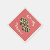 Schokolade Herzkoralle rosa niedliche Liebe Serviette (Ecke)