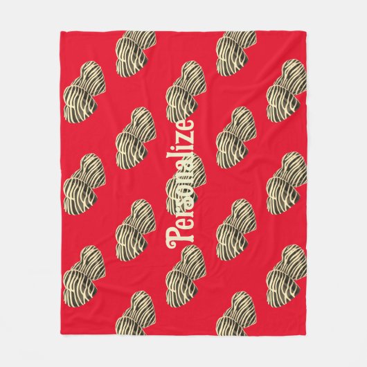 Schokolade Herzromantische niedliche Liebe Fleecedecke (Vorderseite)