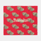 Schokolade Herzromantische niedliche Liebe Fleecedecke (Vorderseite (Horizontal))