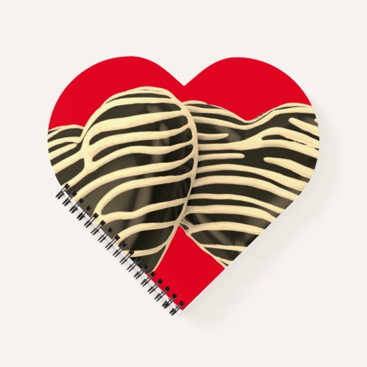 Schokolade, herzrot, süß niedlich notizblock (Vorderseite)