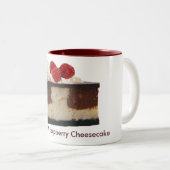 Schokolade Himbeere Cheesecake Zweifarbige Tasse (VorderseiteRechts)
