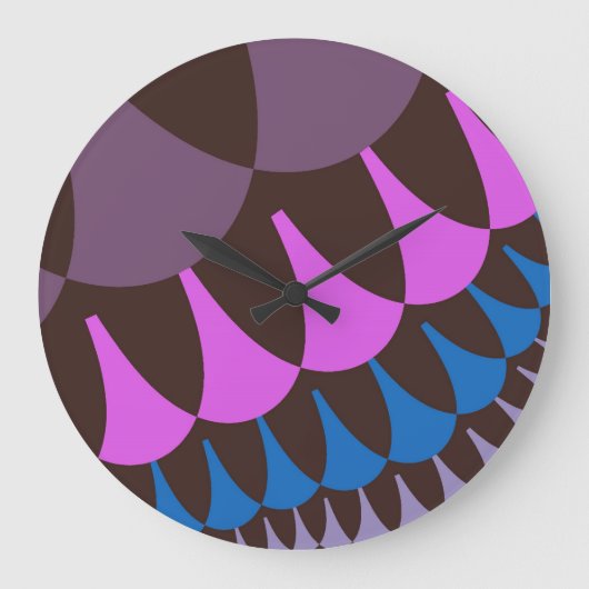 Schokolade Himbeerenskala Große Wanduhr (Vorderseite)