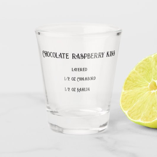 Schokolade Himbeerglas Kiss Novelle Glas (Vorderseite)