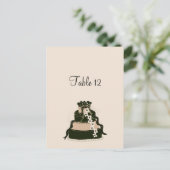 Schokolade Hochzeitstorchkarte Postkarte (Stehend Vorderseite)