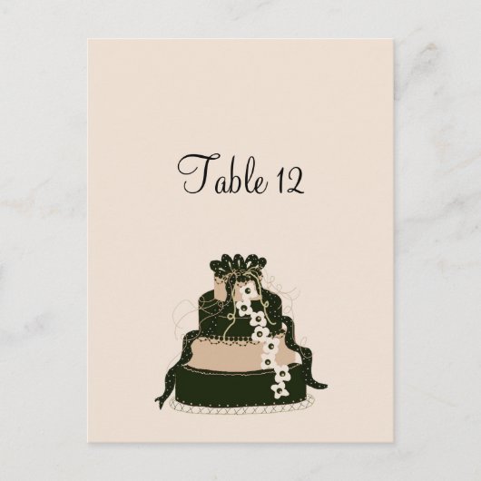 Schokolade Hochzeitstorchkarte Postkarte (Vorderseite)