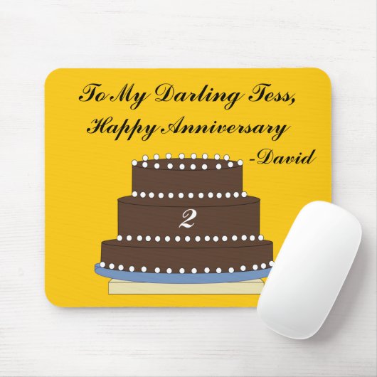 Schokolade Hochzeitstorte Mousepad (Mit Mouse)