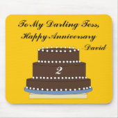 Schokolade Hochzeitstorte Mousepad (Vorne)