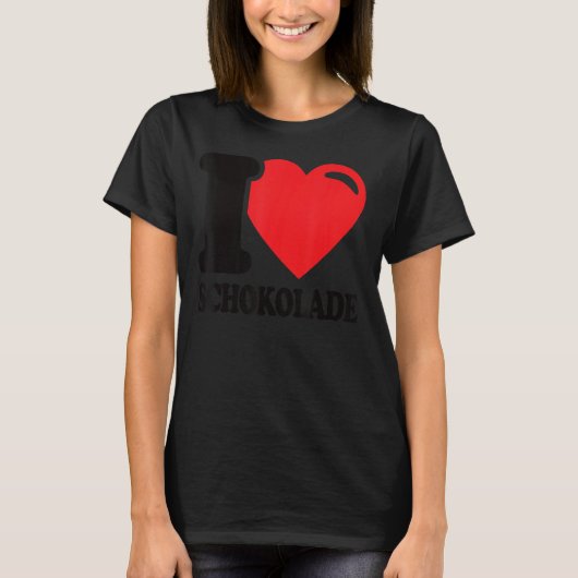 Schokolade I Liebe Schokolade T-Shirt (Vorderseite)
