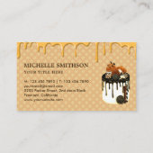 Schokolade Icing Tropfen Konditorei Koch Foto Bäck Visitenkarte (Rückseite)