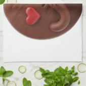 Schokolade in der Liebe, Herz-Augen Geschirrtuch (Gefaltet)