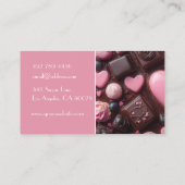Schokolade in dunklen Farben Visitenkarte (Rückseite)
