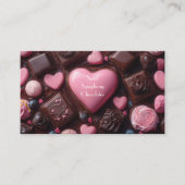 Schokolade in dunklen Farben Visitenkarte (Vorderseite)